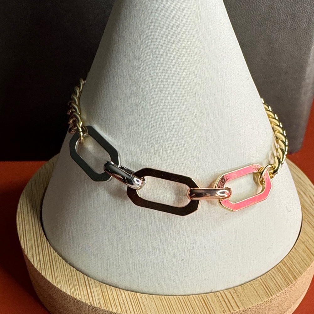 Pretty Bird Black, Gold, and Pink Bracelet